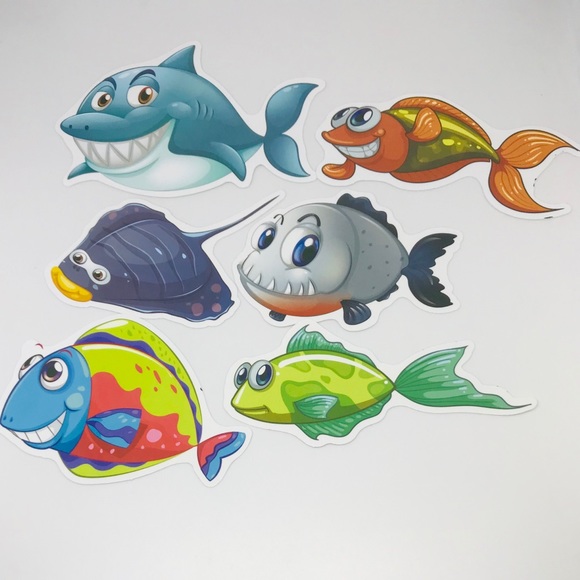 Ray Tropical Ocean Water Fish Cartoon Style Single Decor Sticker - Picture 6 of 6